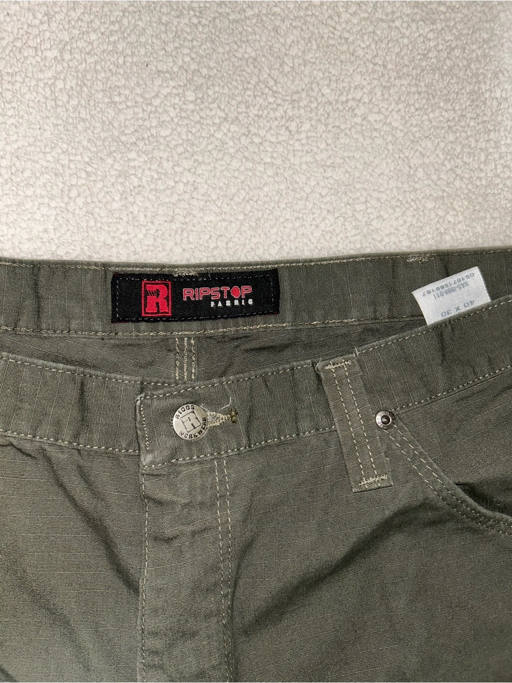 Wrangler RIGGS Workwear Ripstop Carpenter Pants 40x30 Loden Green 3W020LD